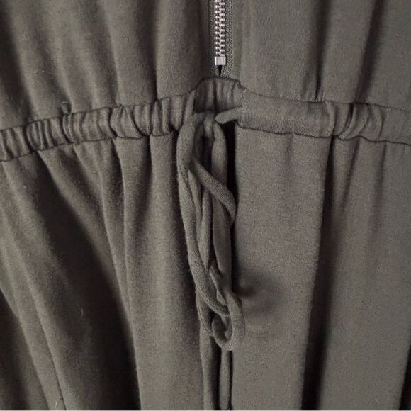 Torrid 5 Challis Zip-Front Knit Shirt Dress Olive Business Casual Comfort Layer - Picture 10 of 13